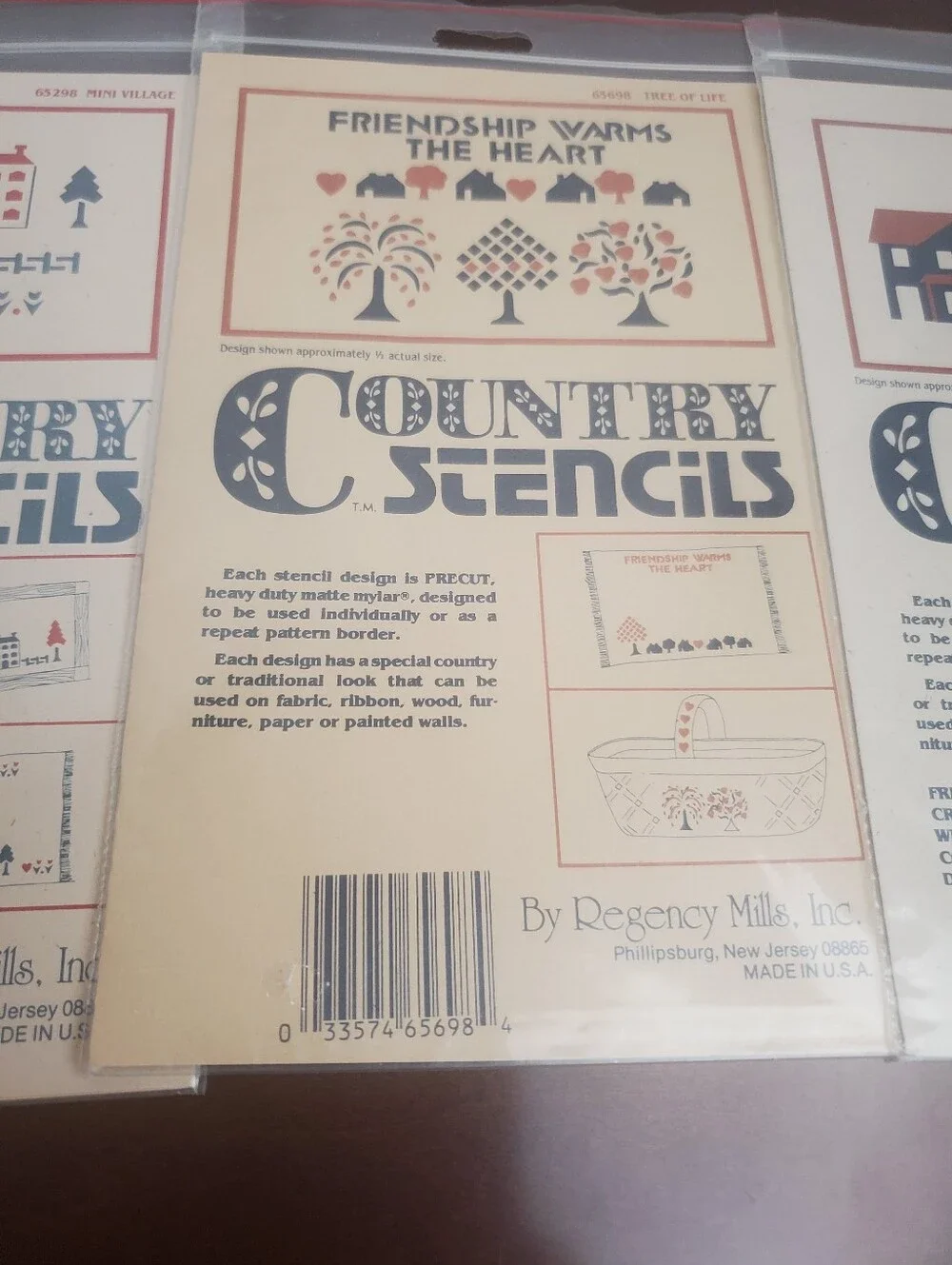 NOS Lot Of 4 Country Stencils By Regency Mills Village And Homes U.S.A